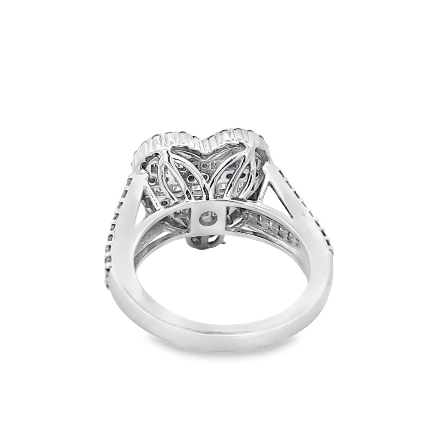 Heart Ring 1.02 ctw Diamond 10K White Gold