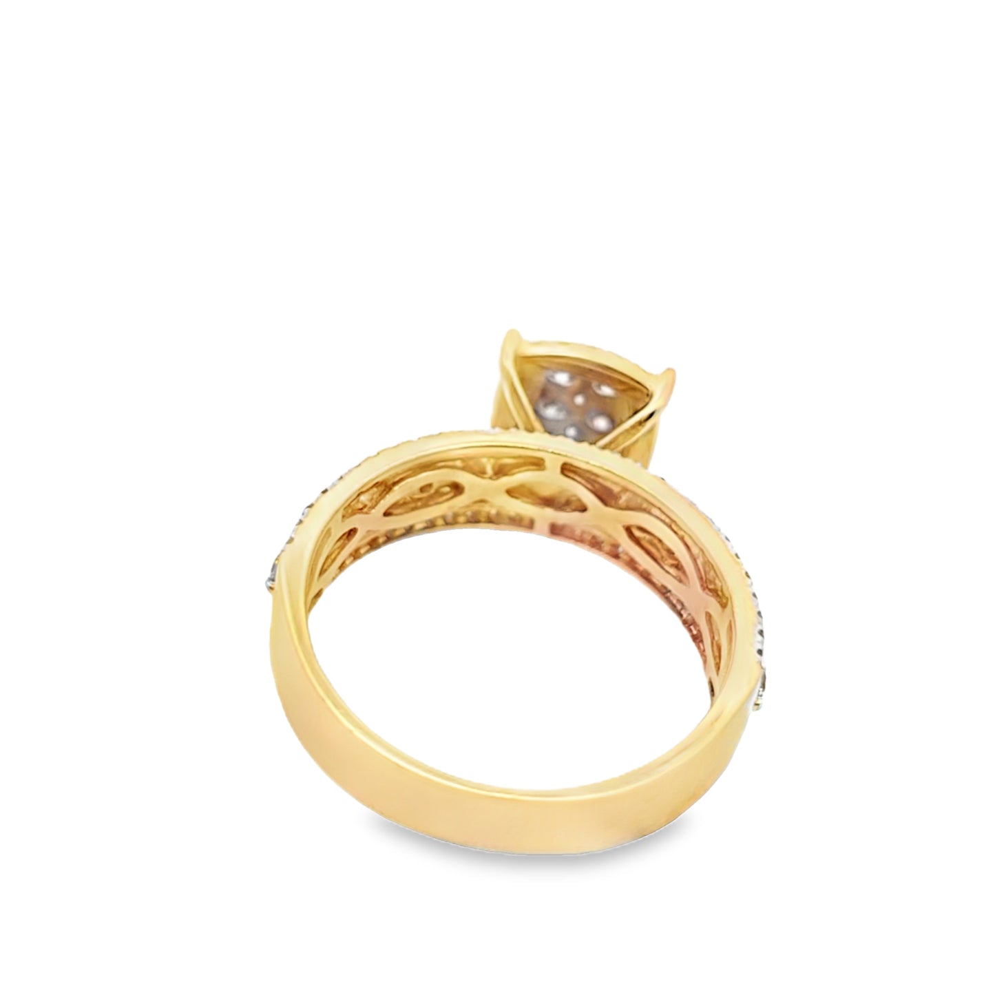 Diamond Wedding Set Ring 1.32 ctw 10K Yellow Gold