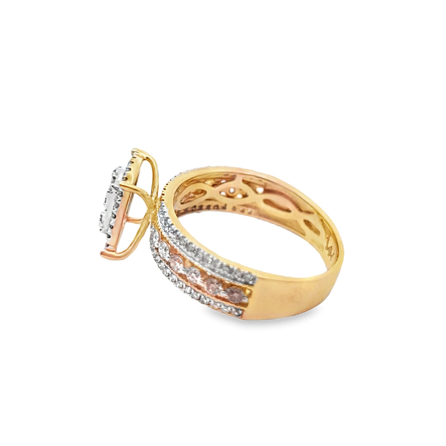 Diamond Wedding Set Ring 1.32 ctw 10K Yellow Gold