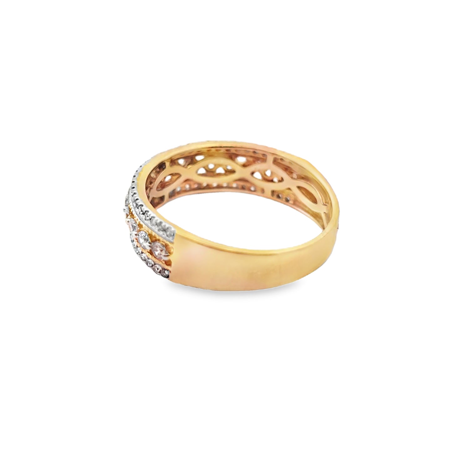 Diamond Wedding Set Ring 1.32 ctw 10K Yellow Gold
