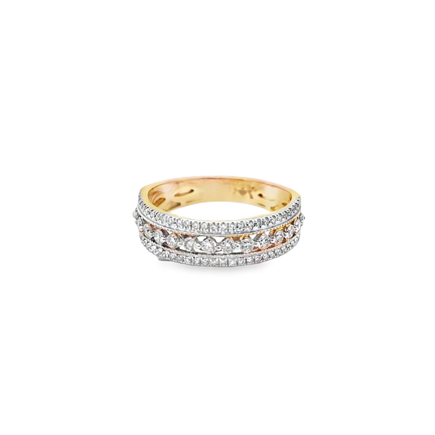 Diamond Wedding Set Ring 1.32 ctw 10K Yellow Gold