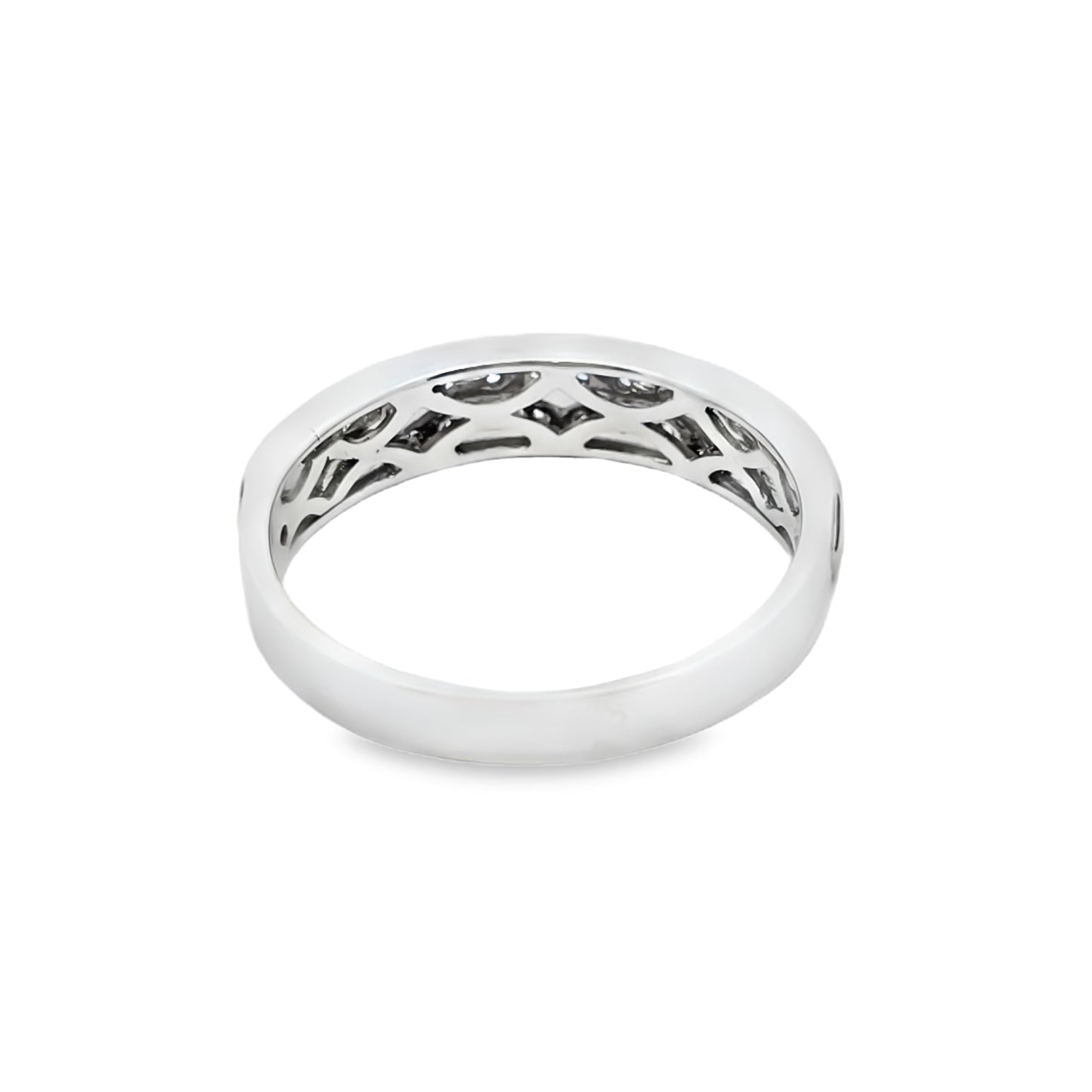 Diamond Wedding Set Ring 0.97 ctw 14K White Gold