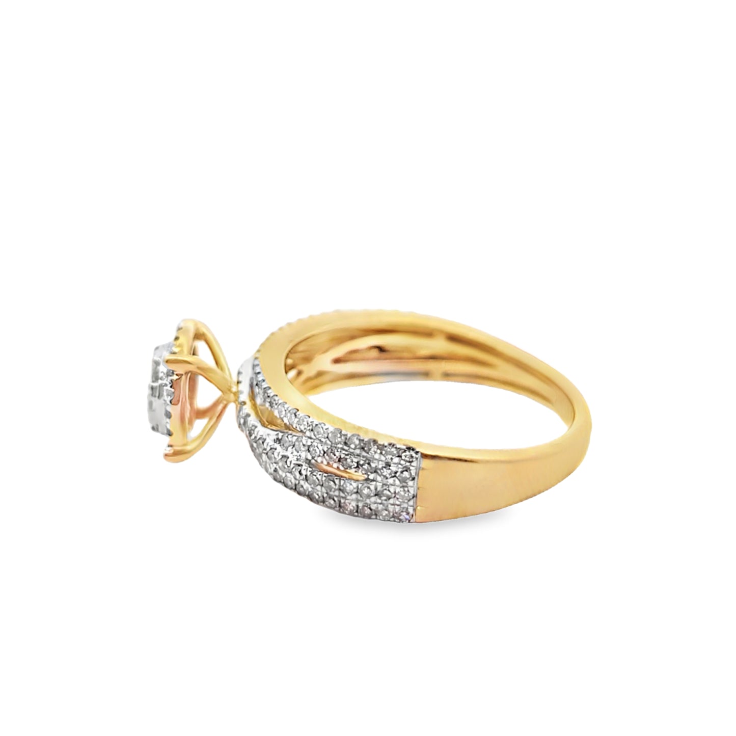Diamond Wedding Trio Set Ring 1.89 ctw 14K Yellow Gold