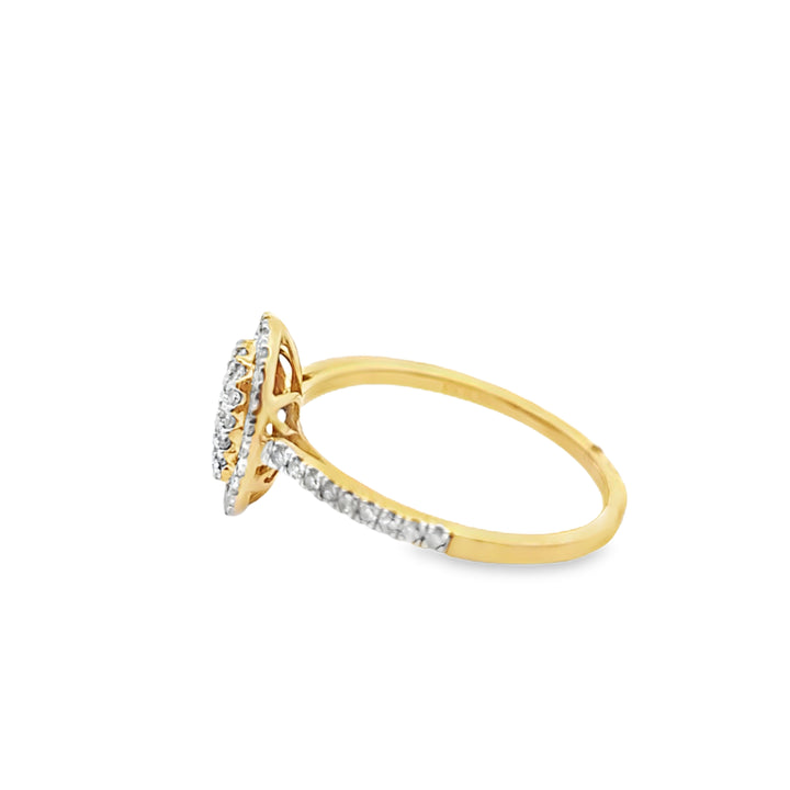 Oval Shape Diamond Ring 0.36 ctw 10K Yellow Gold