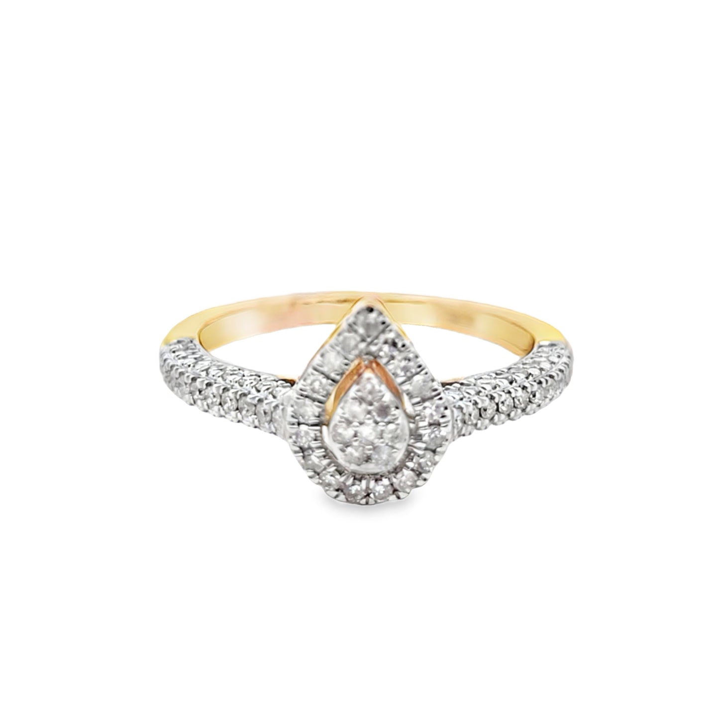 Diamond Pear Shape Ring 0.44 ctw 10K Yellow Gold