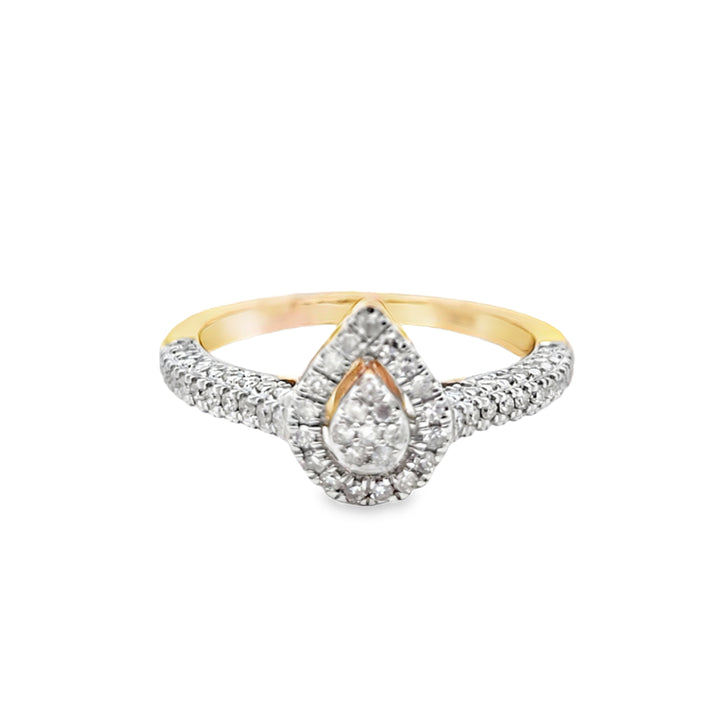 Diamond Pear Shape Ring 0.44 ctw 10K Yellow Gold