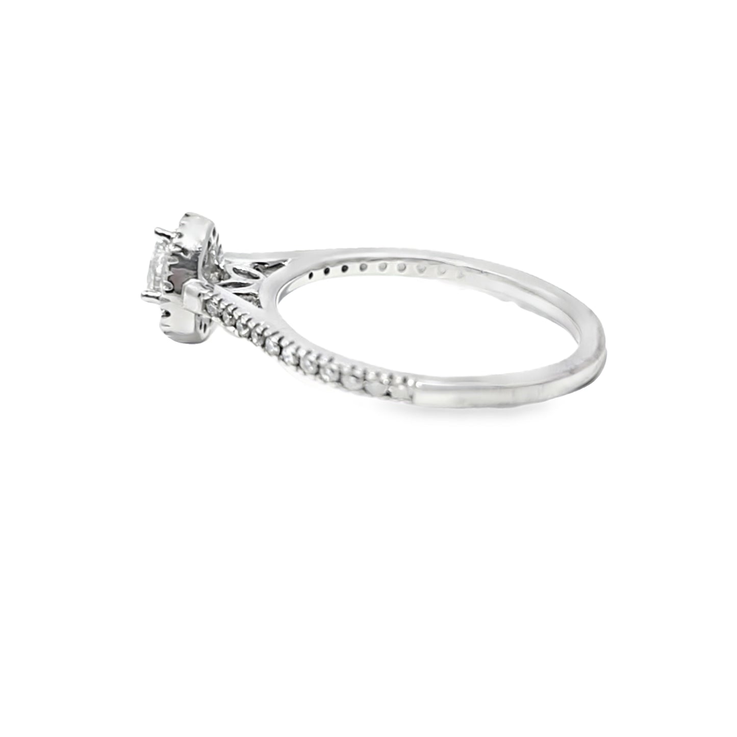 Diamond Pear Shaped Ring 0.57 ctw 14K White Gold
