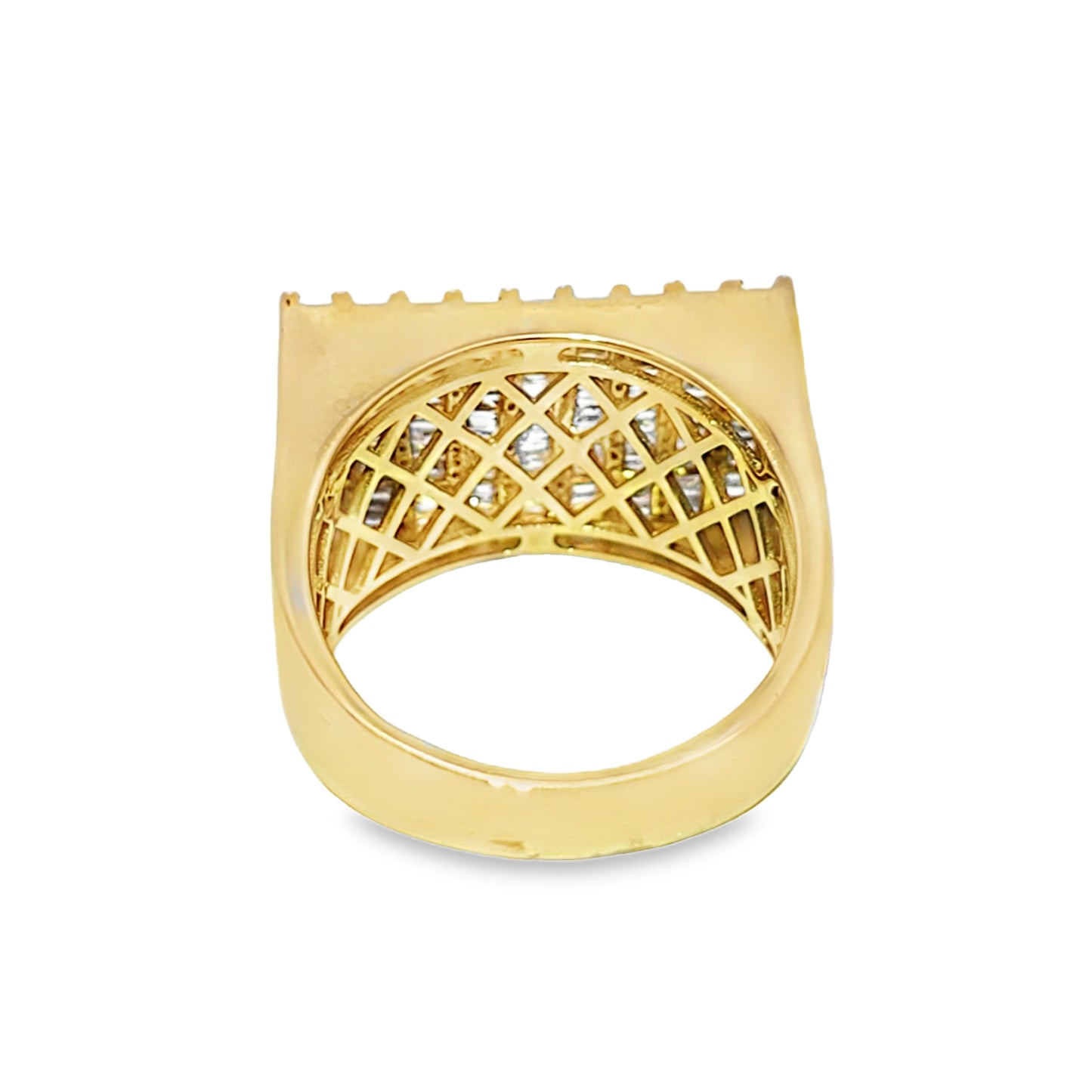 Mens Baguette Pinky Ring 2.00 ctw Diamond 10K Yellow Gold