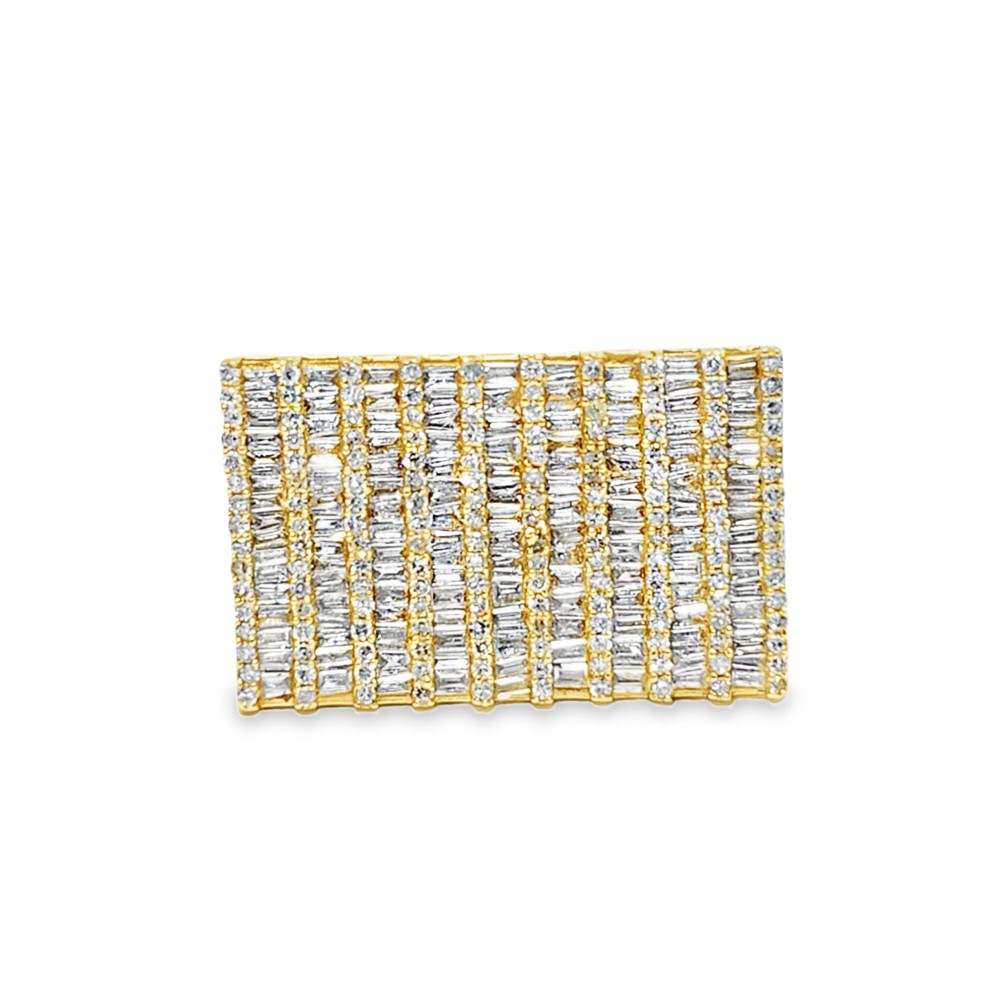 Mens Baguette Pinky Ring 2.00 ctw Diamond 10K Yellow Gold