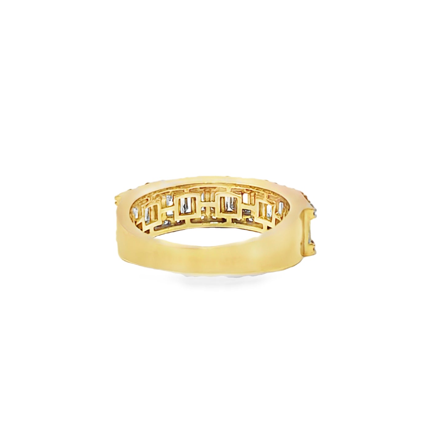Mens Diamond Baguette Band 2.75 ctw 10K Yellow Gold