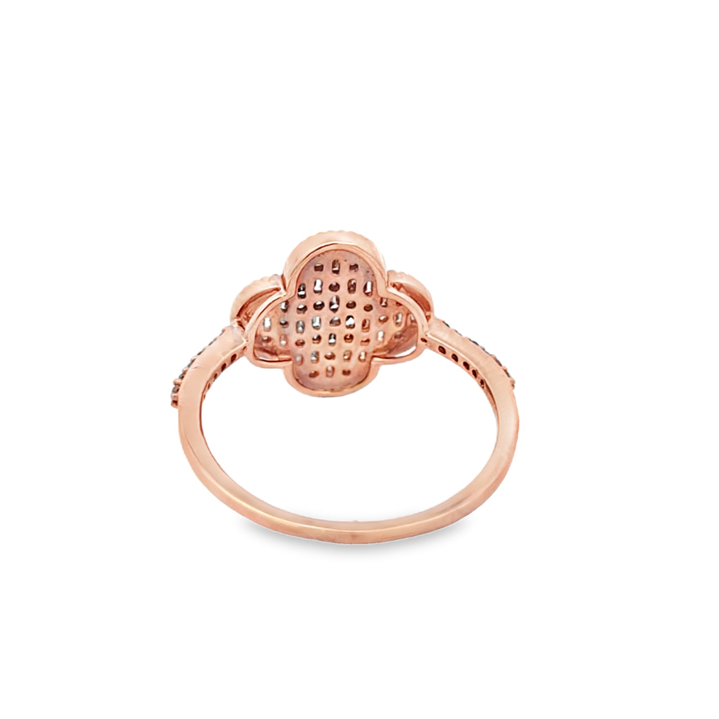 Vintage Clover Ring 0.65 ctw Diamond 10K Yellow Gold