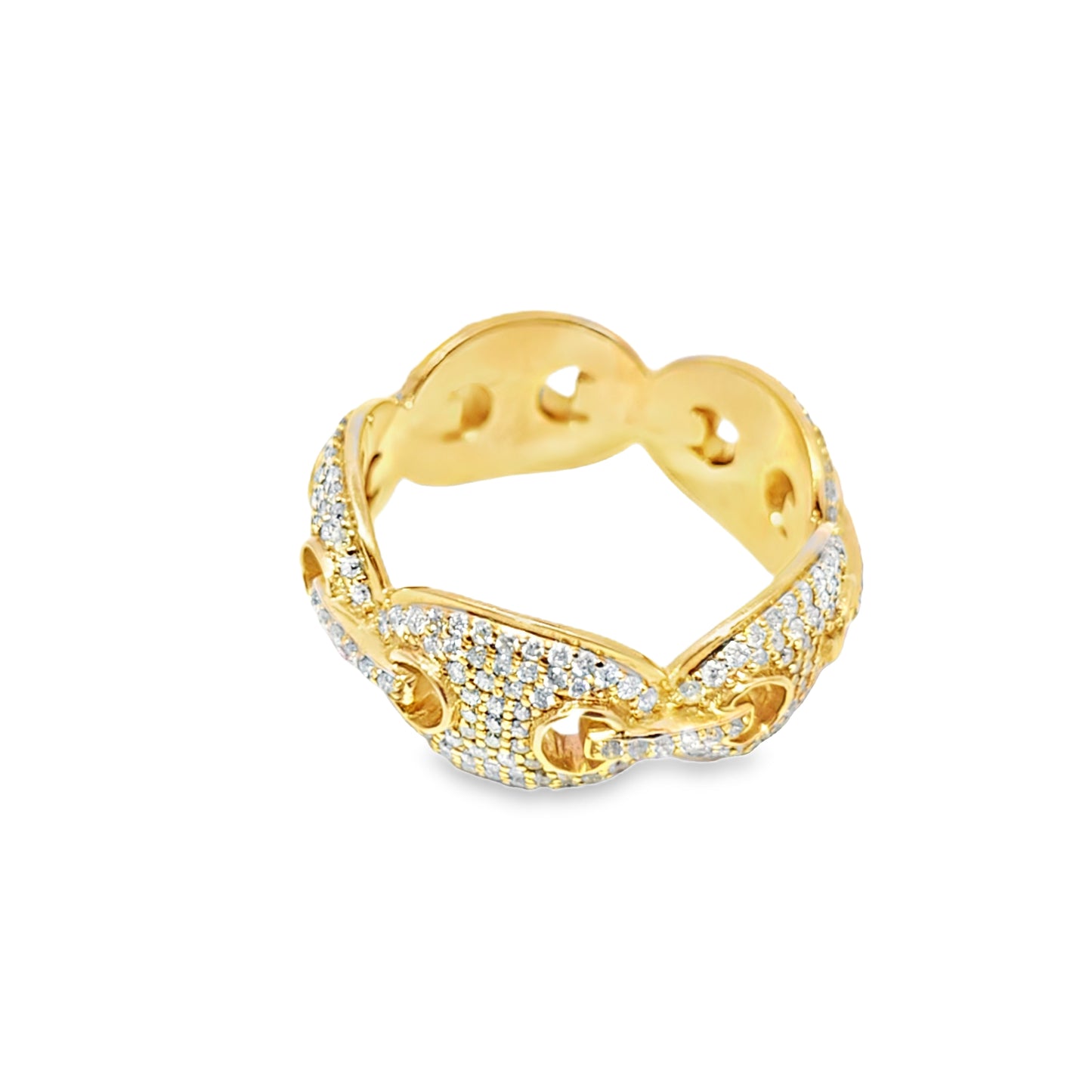 Diamond Link Ring 2.50 ctw 10K Yellow Gold
