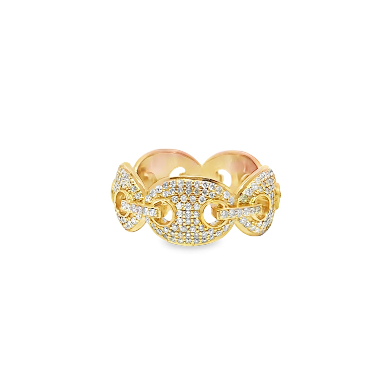 Diamond Link Ring 2.50 ctw 10K Yellow Gold