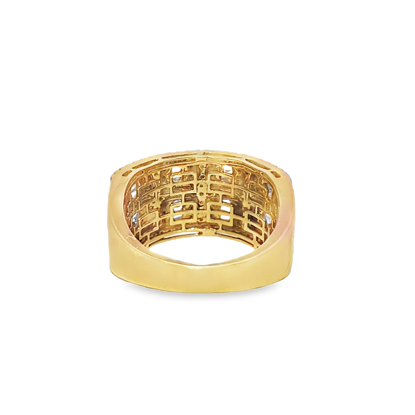 Mens Wedding Baguette Diamond Ring 3.50 ctw Diamond 10K Yellow Gold