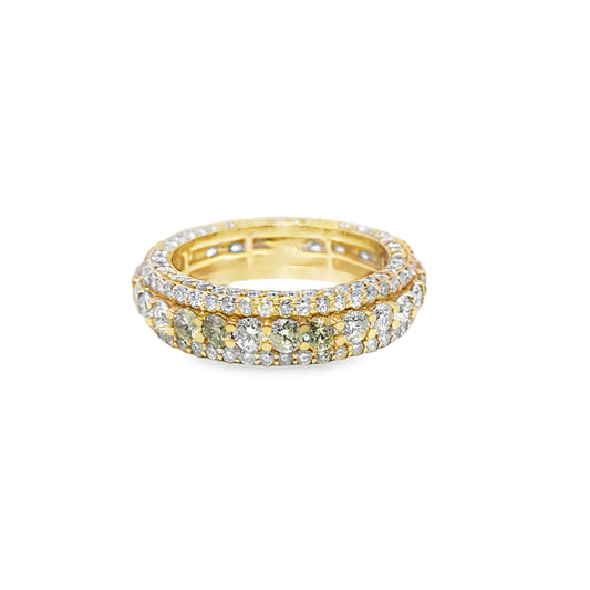 Round Cut Ring 6.00 ctw Diamond 10K Yellow Gold