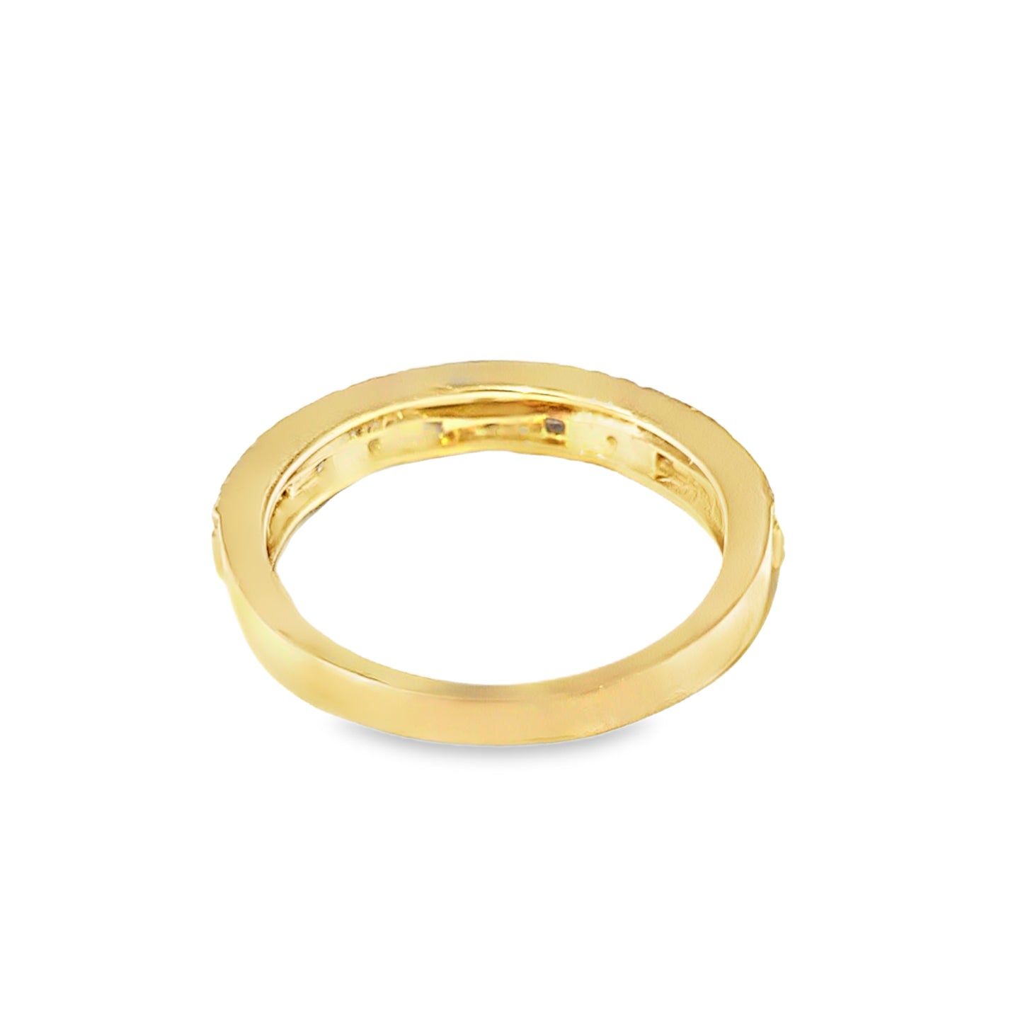 Baguette & Round Band Ring 0.75 ctw Diamond 10K Yellow Gold