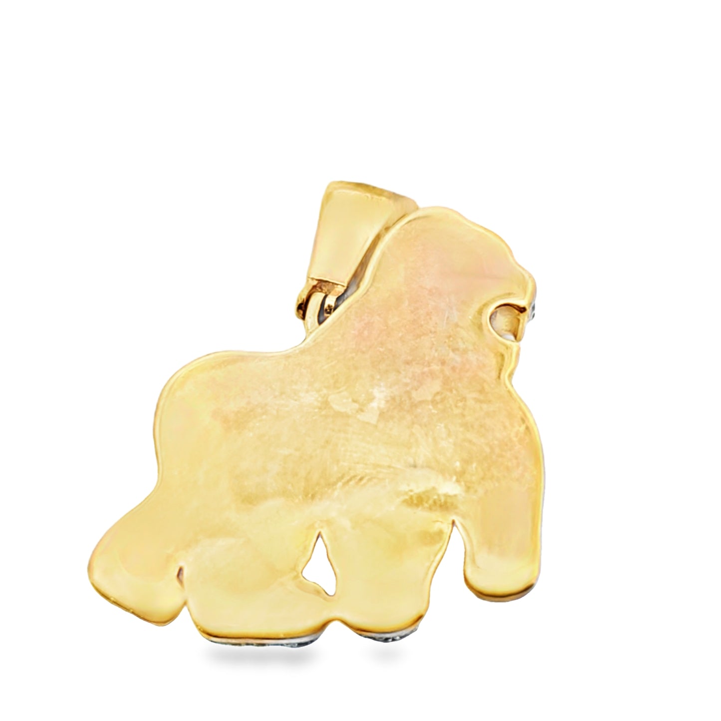 10K Yellow Gold 1.75 ctw Diamond Gorilla Pendant | Iced-Out King of the Jungle | Jewelry Palace