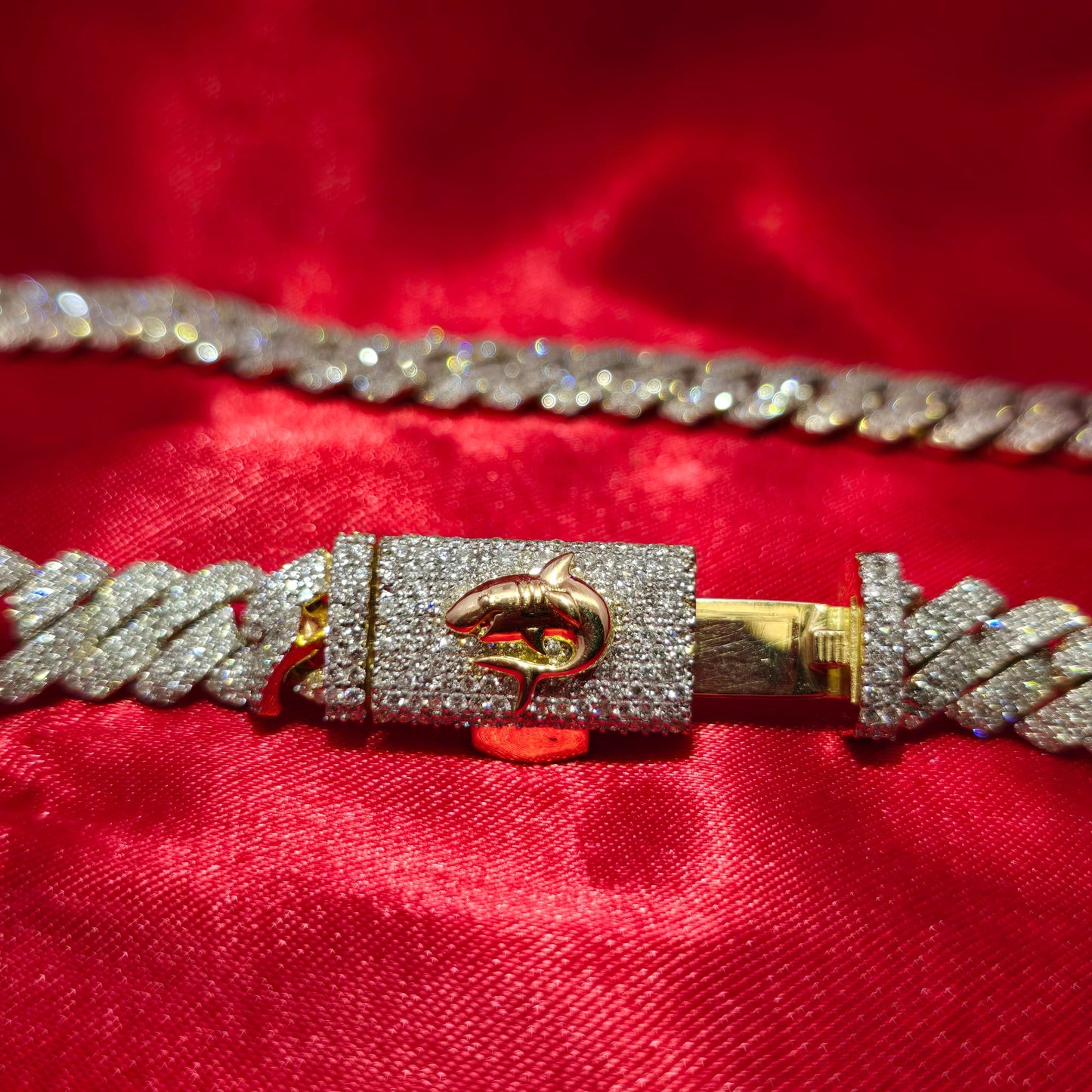 9mm Cuban Link in 10K Gold And Natural VS Diamonds
