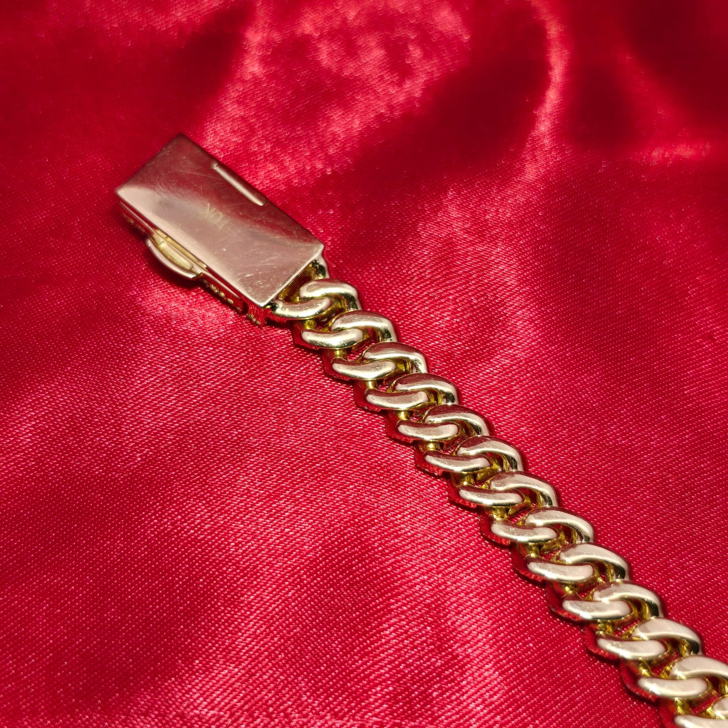 9mm Cuban Link in 10K Gold And Natural VS Diamonds