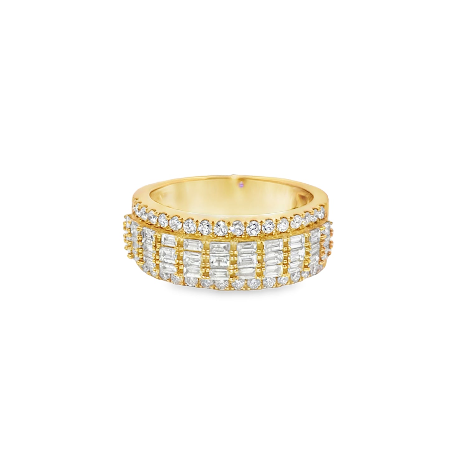 Baguette Band Ring 1.41 ctw Diamond 14K Yellow Gold
