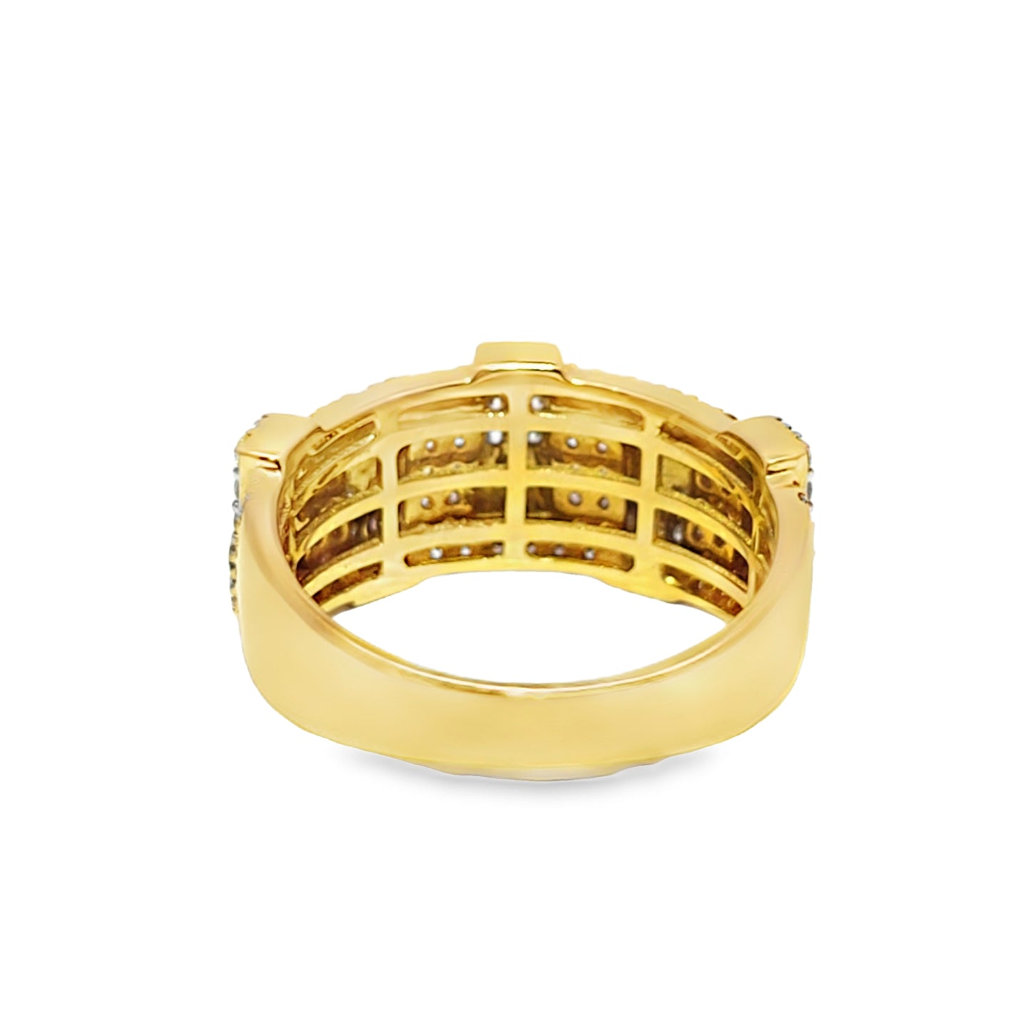 Elegant Mens Nail Diamond Ring 1.20 Ct. Diamond 10K Yellow Gold