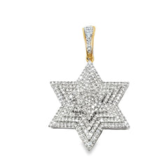 10K Yellow Gold 0.60 ctw Diamond 6 Point Star Pendant | Star of David Faith Symbol | Jewelry Palace