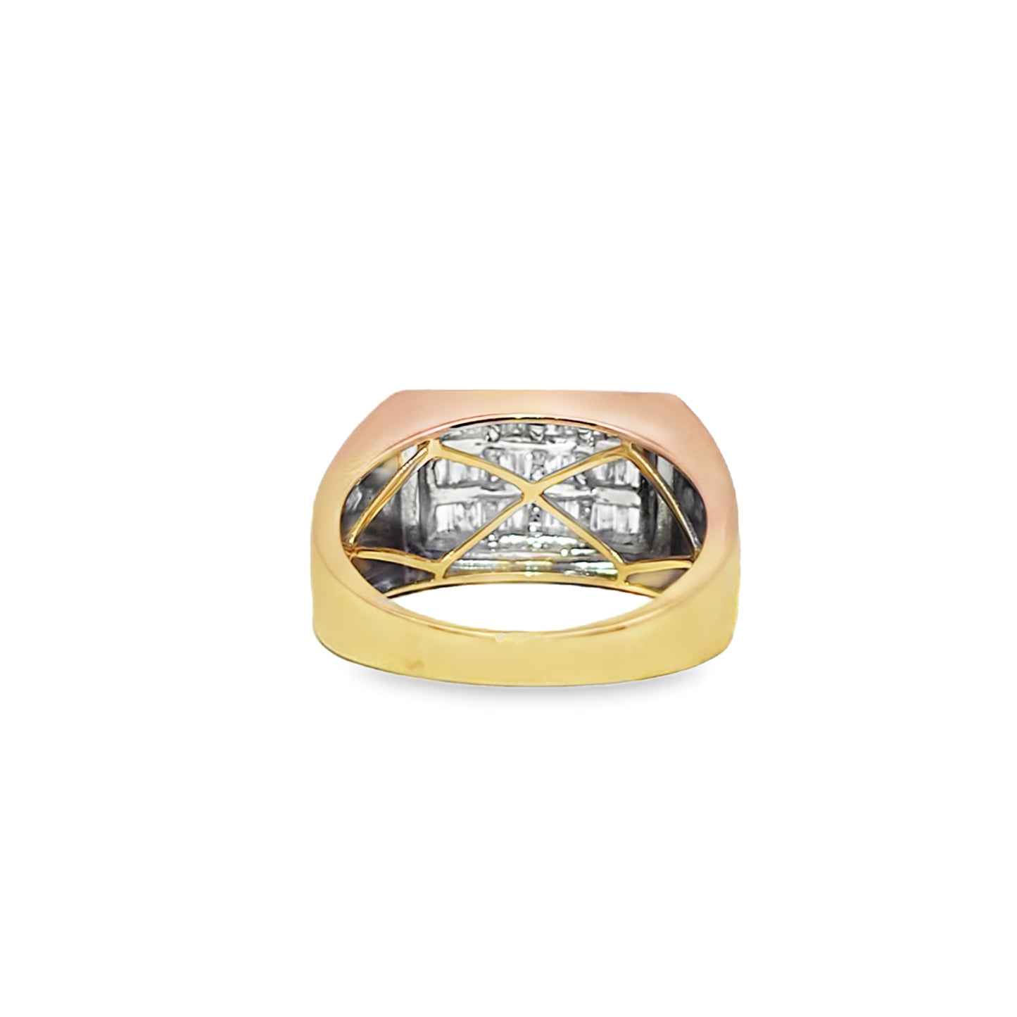 Square Baguette Diamond Ring 0.60 ctw 10K Yellow Gold