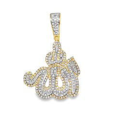 10K Yellow Gold 0.75 ctw Diamond Allah Pendant | Islamic Faith & Spiritual Elegance | Jewelry Palace