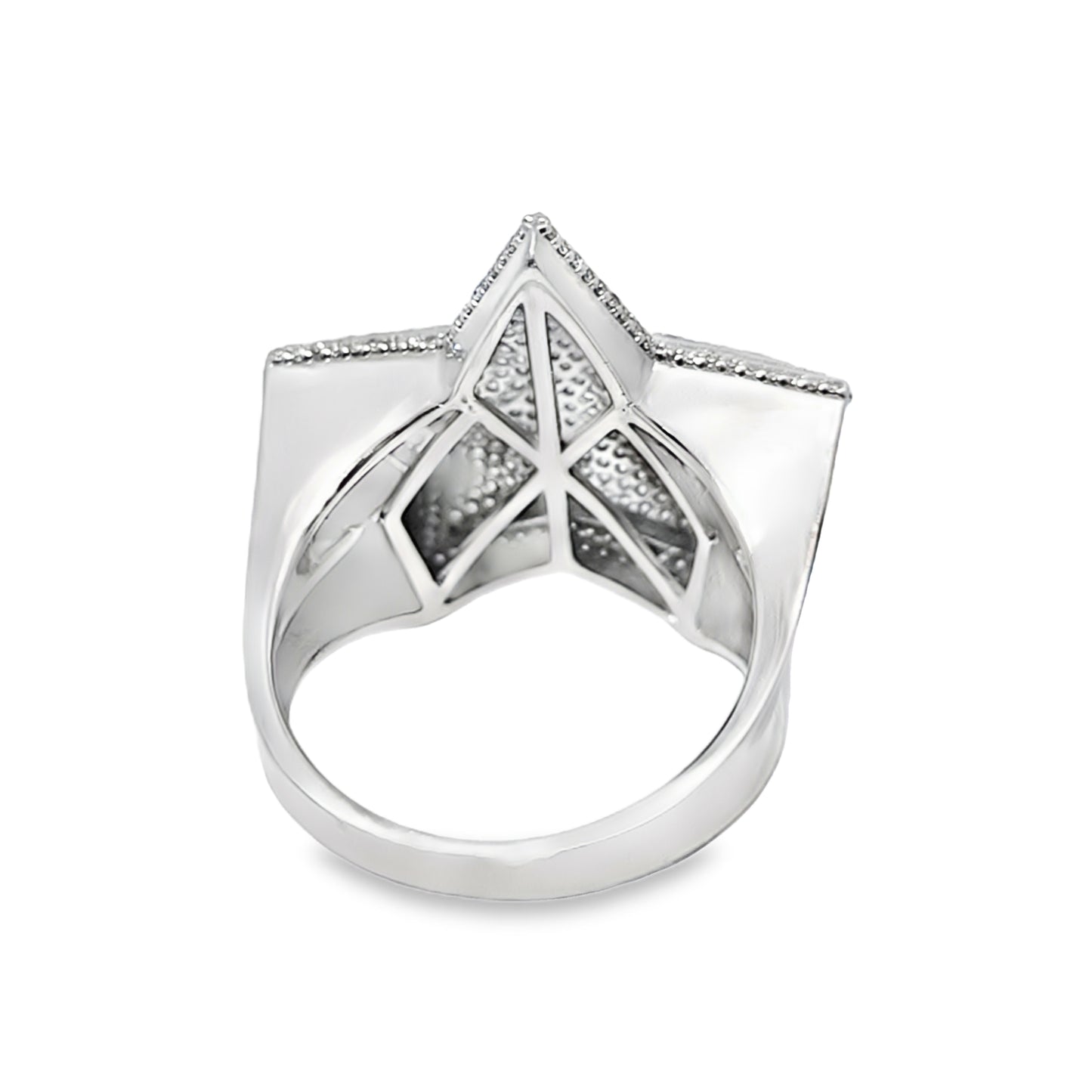 Star Ring 1.14 ctw Diamond 10K Yellow and White Gold