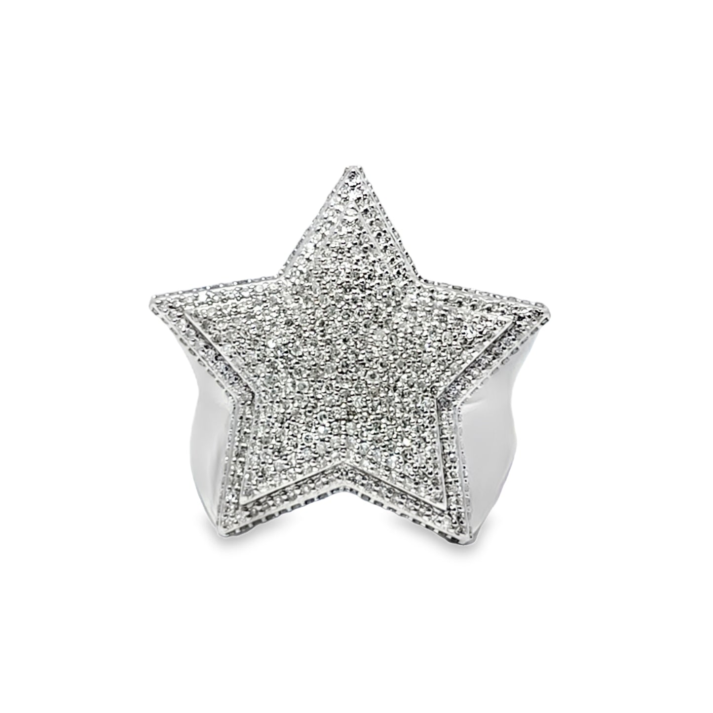 Star Ring 1.14 ctw Diamond 10K Yellow and White Gold