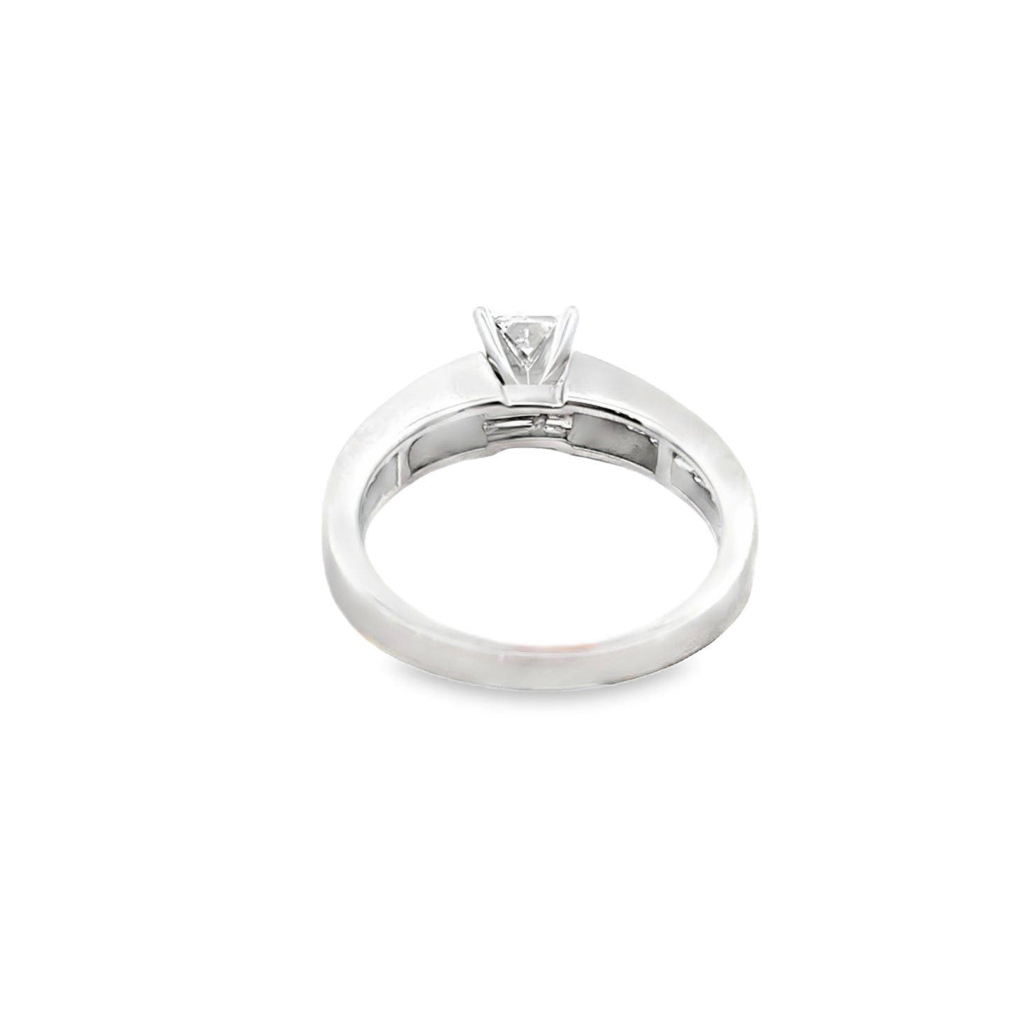 14K White Gold Princess Cut Diamond Ring 1.25 ctw
