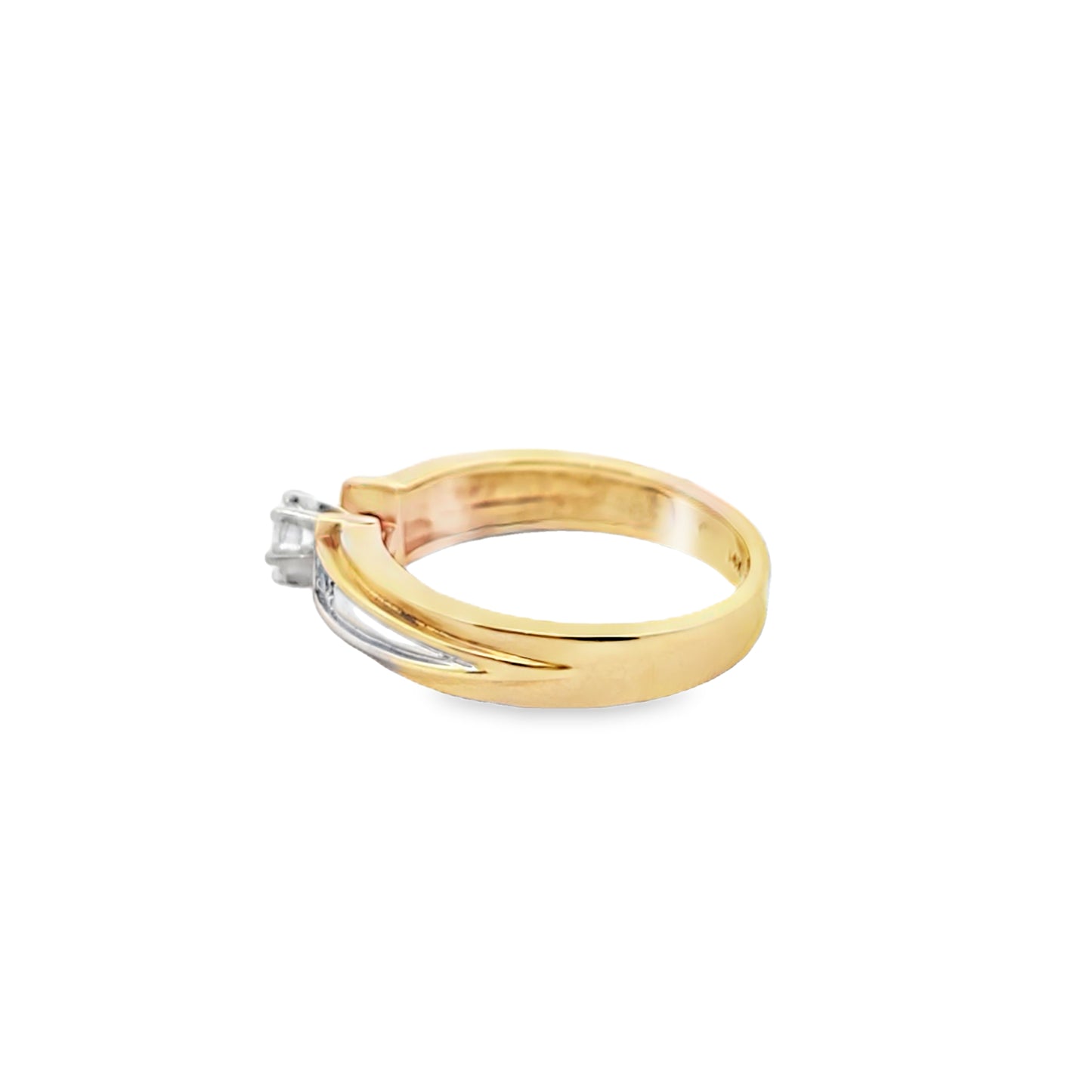 Bezel Set Solitaire Diamond Ring 0.20 ctw Diamond 14K Yellow Gold