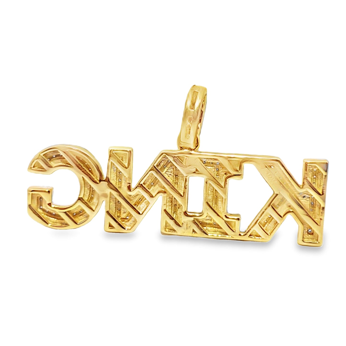 King Pendant 0.68 ct. Diamond 10K Yellow Gold