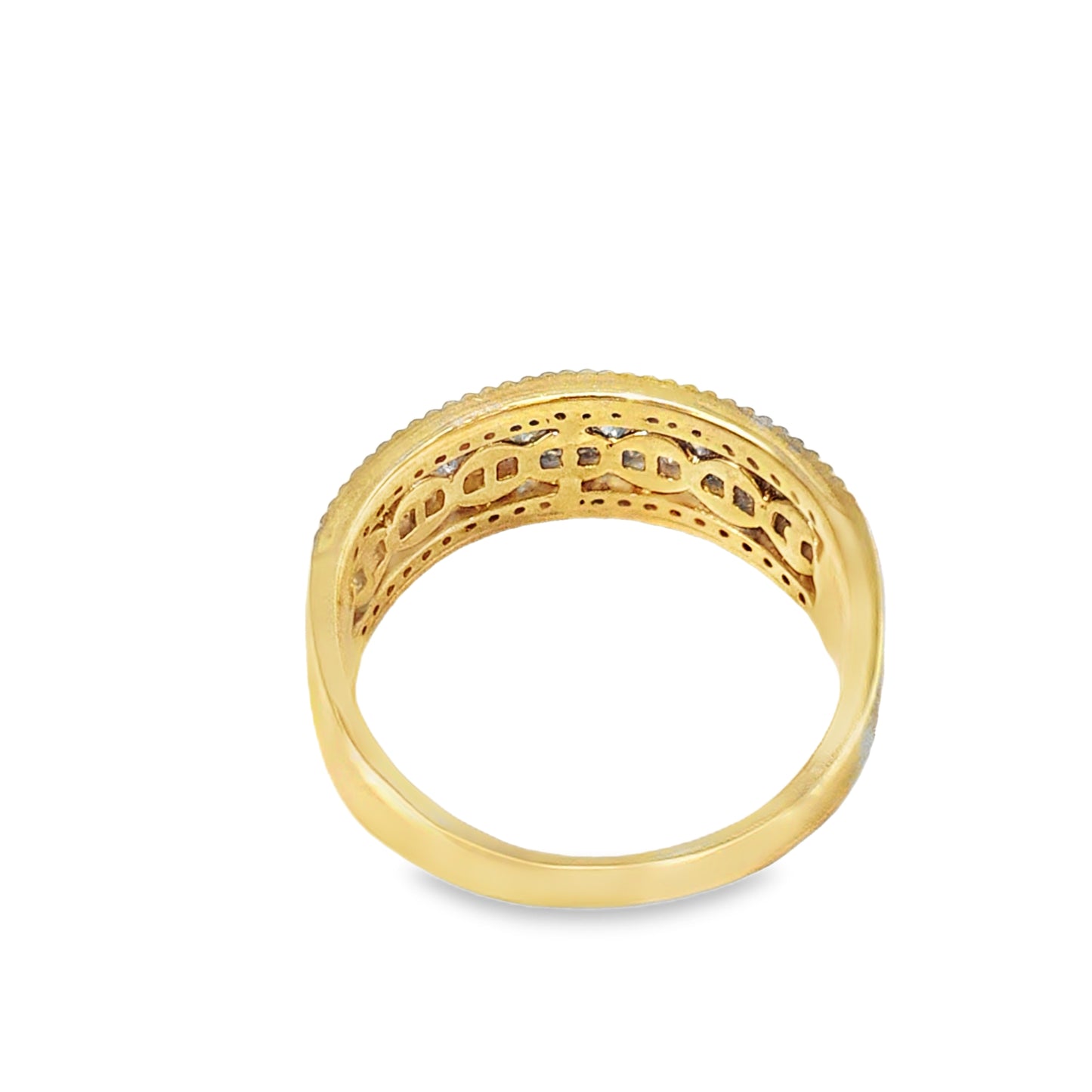 Round Baguette Band 0.50 ctw Diamond 10K Yellow Gold