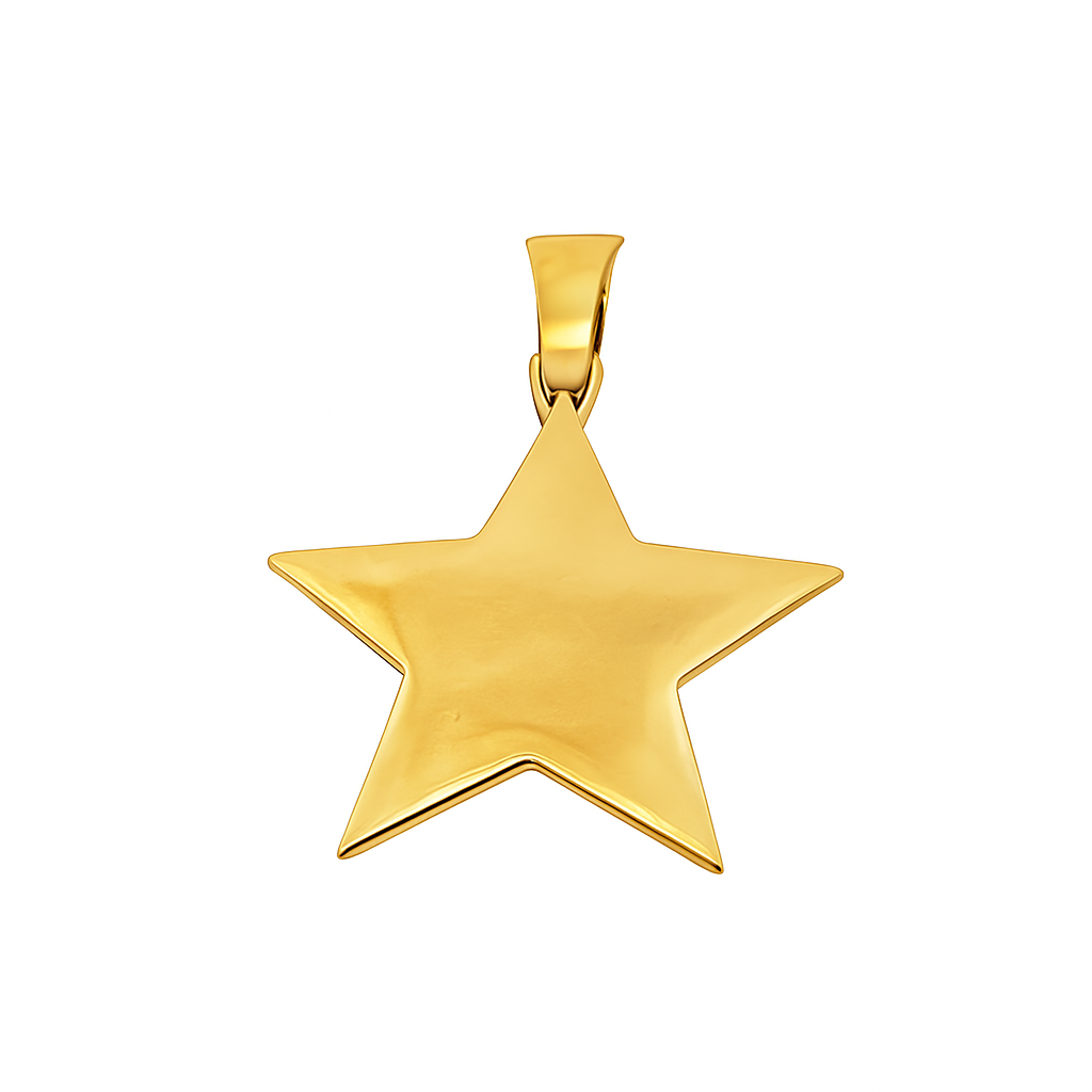 10K Two-Tone Gold 2.10 ctw Diamond Star Pendant | Iced-Out Five Point Star | Jewelry Palace