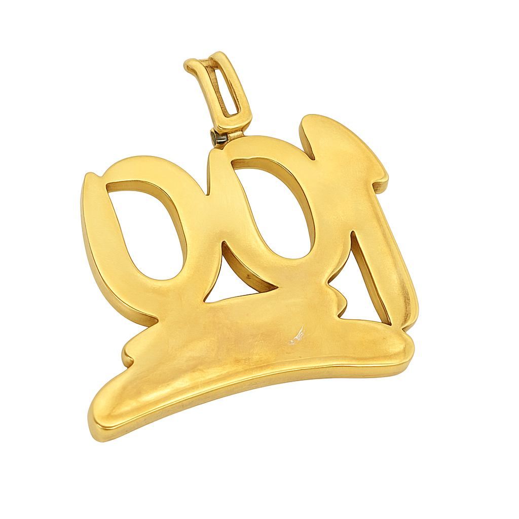 10k Yellow Gold Diamond '100' Emoji Pendant 2.00 ctw