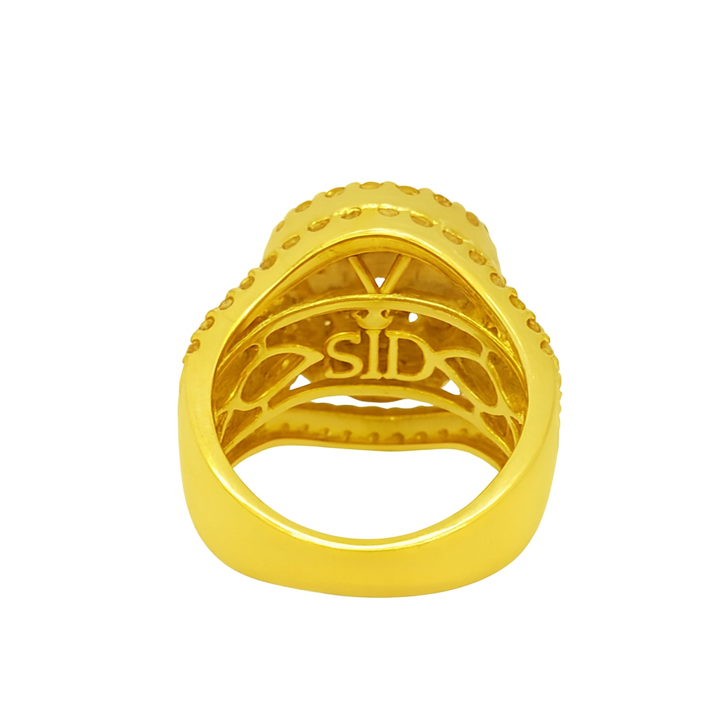 10K Yellow Gold Pear Shape Diamond Cluster Ring 3.74 ctw | Statement Luxury Ring – Jewelry Palace Lithonia GA