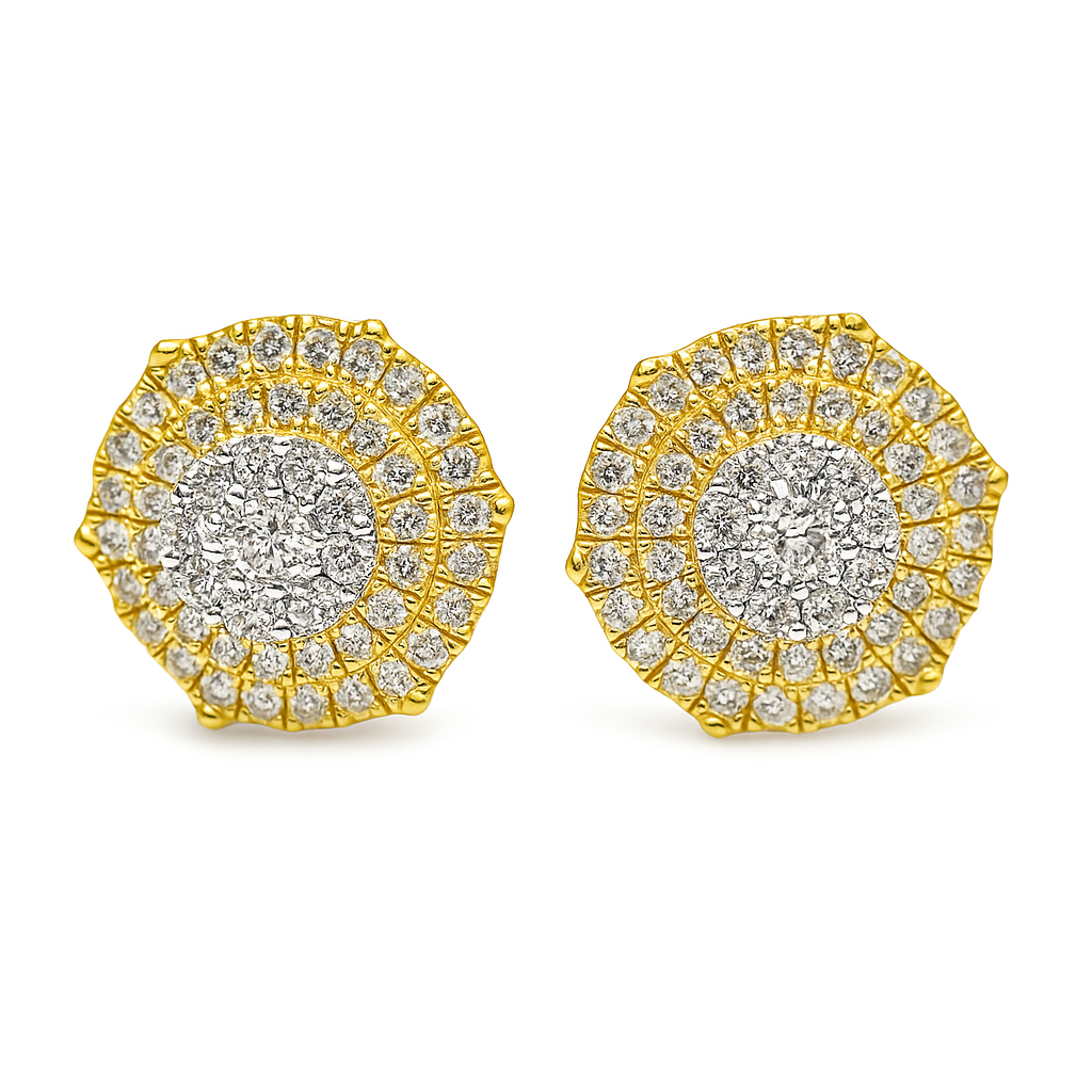 10K Yellow Gold Diamond Round Stud Earrings | 0.23 CTW | Jewelry Palace