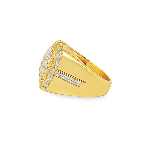 14K Yellow Gold Diamond Baguette Ring 2.00 ctw – Luxurious Men’s Statement Ring | Jewelry Palace Lithonia, GA