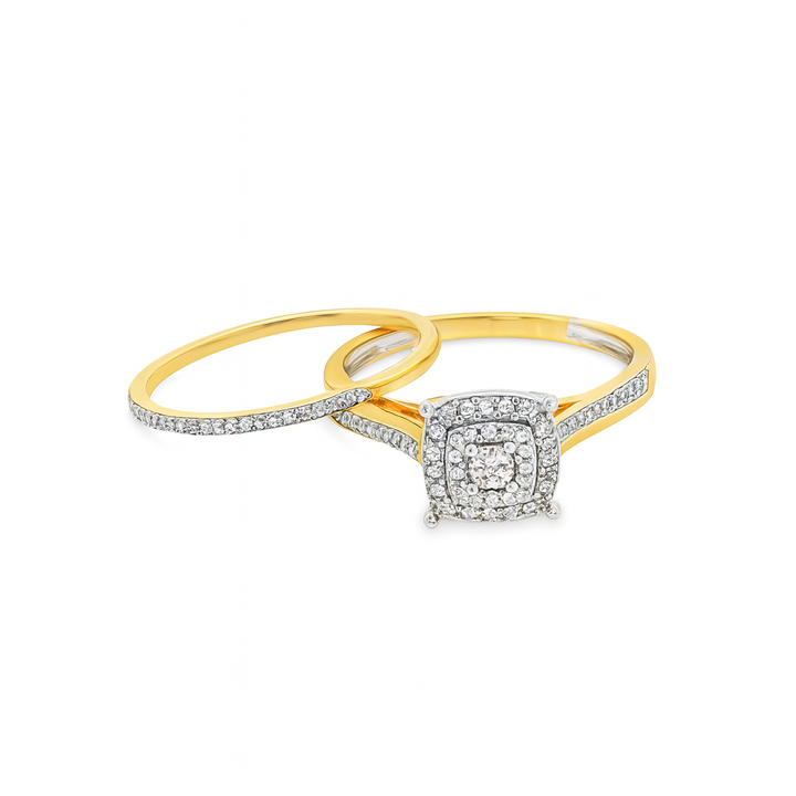 10K Yellow Gold Round Cut Diamond Engagement Ring 0.25 ctw