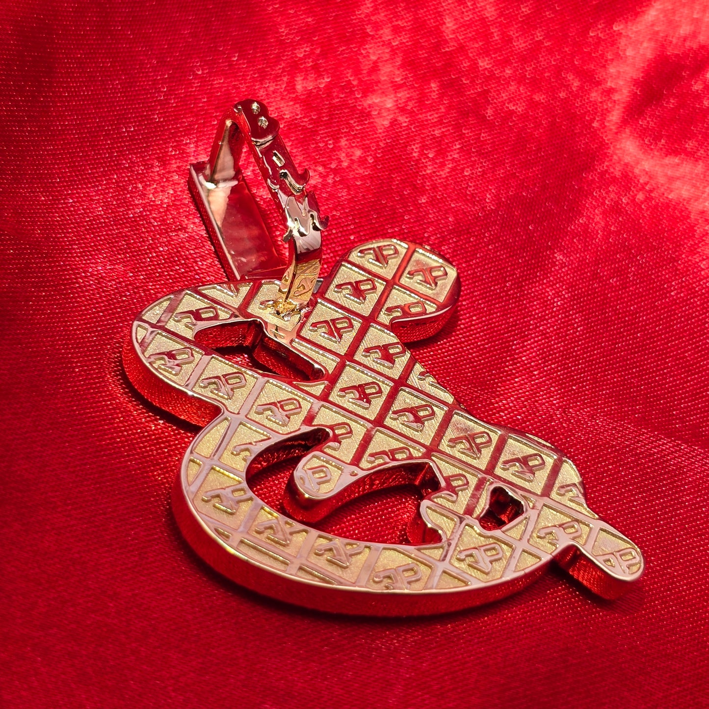 10K Gold Initial Pendant VS Natural Diamonds