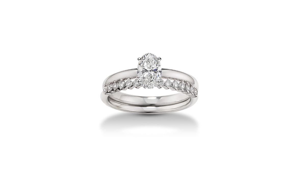 Lab-grown diamond engagement ring buying guide featuring Jewelry Palace 14K gold solitaire ring