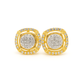 10K Yellow Gold Diamond Stud Earrings | Round Brilliant Cut, 1/4 CTW Cluster Design