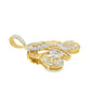 10k Yellow Gold Diamond Money Dollar Pendant 1.64 ctw