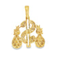 10k Yellow Gold Diamond Money Dollar Pendant 1.64 ctw