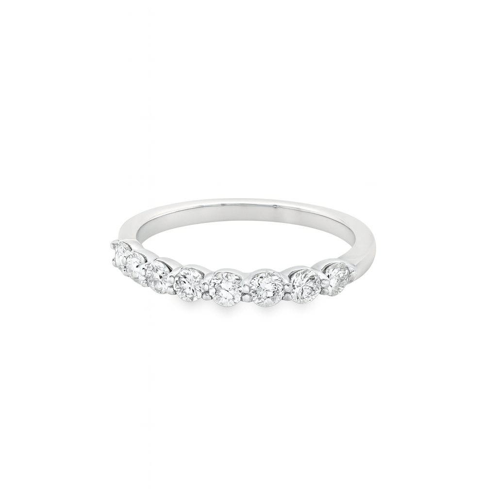 14K White Gold Round Brilliant Diamond Band 0.50 ctw [Lab-Grown Diamond]
