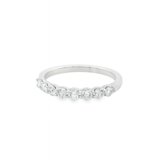 14K White Gold Round Brilliant Diamond Band 0.50 ctw [Lab-Grown Diamond]