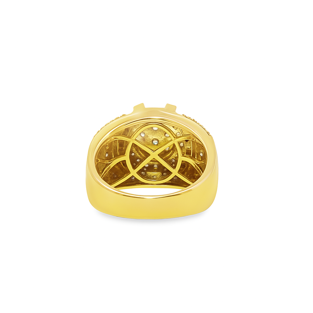 10K Yellow Gold Diamond Cluster Ring 2.54 ctw – Luxury Round Brilliant Ring | Jewelry Palace Lithonia, GA