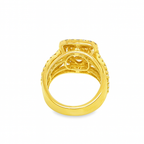 10K Yellow Gold Diamond Square Cluster Ring 3.00 ctw | Brilliant Round Cut Design – Jewelry Palace Lithonia GA