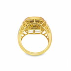 Men’s 10K Yellow Gold Diamond Baguette Ring 1.00 CTW | Square Cluster Iced-Out Ring | Jewelry Palace